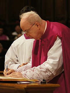 Msgr. Francis Kelly is installed Jan. 20 as a canon of St. Peter's Basilica.