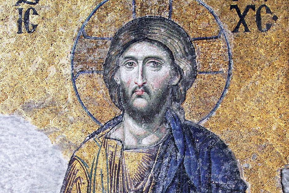 The Christ Pantocrator mosaic (1261) in Hagia Sophia