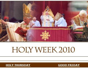 Vatican's Holy Week web page