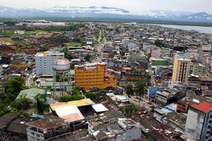 Aerial view of Buenaventura, Colombia