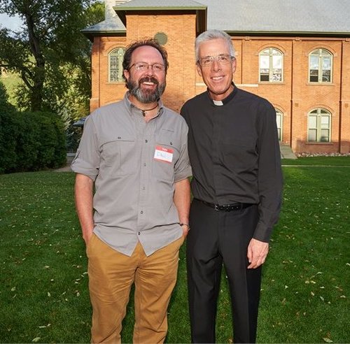 Dan Burke of the Avila Institute for Spiritual Formation and Father John Hilton of the Aspen Catholic Institute at an Aug. 14-16 event in Aspen, Colo.