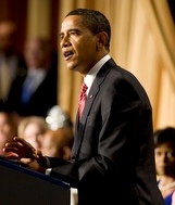 President Obama at the National Prayer Breakfast.