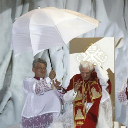 PRAYING FOR LIFE. Pope Benedict XVI celebrates the beginning of Advent during an evening prayer service in St. Peter's Basilica at the Vatican Nov. 27.