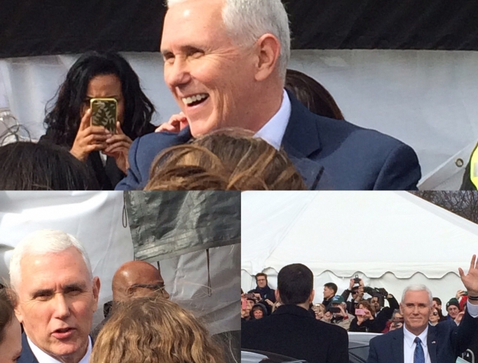 Vice President Pence arrives at the March for Life 2017.