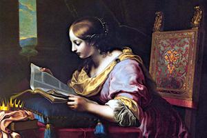 Carlo Dolci (1616-1686), “St. Catherine Reading a Book”