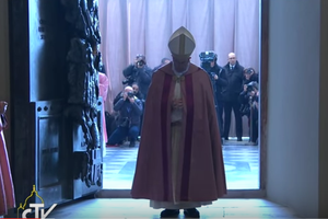 Pope Francis having just opened the Holy Door at St. John Lateran basilica yesterday. 
