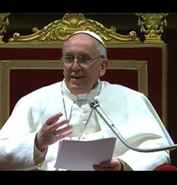Pope Francis holds an audience with students from Jesuit-run schools in Italy and Albania in Paul VI hall June 7.