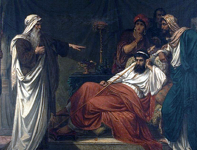 Eugène Siberdt (1851-1931), “The Prophet Nathan Rebukes King David”