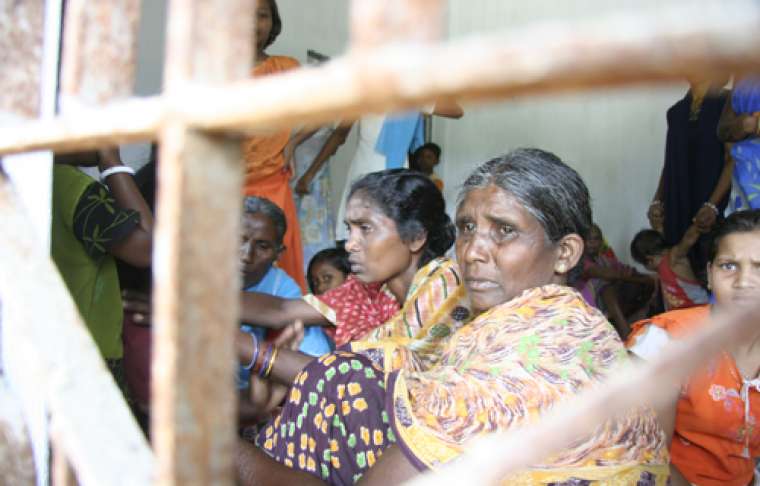 Christian families displaced by violence in India’s Odisha state in 2008. 