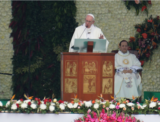 Pope Francis celebrates Mass in Medellin, Colombia on Sept. 9.