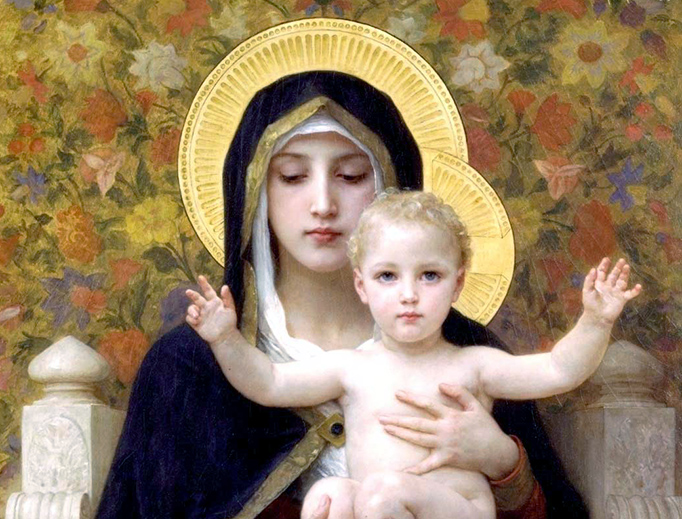 William-Adolphe Bouguereau (1825-1905), “The Virgin of the Lilies”