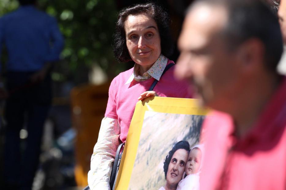 Gianna Emanuela Molla, daughter of St. Gianna Molla, marching at the 2018 Marcia per la Vita in Rome May 19, 2018.