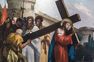 Giovanni Domenico Tiepolo (1727–1804), “Simon of Cyrene Helps Jesus Carry the Cross”