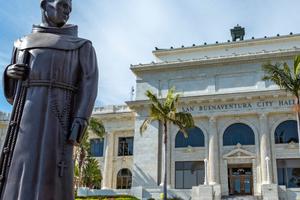 Statue of St. Junipero Serra at the Ventura (California) City Hall