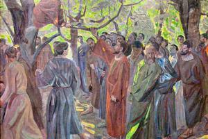 Niels Larsen Stevns painting of Zacchaeus being called. 