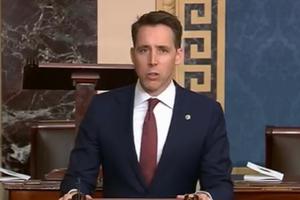 Senator Josh Hawley speaking from Senate floor on June 17, 2020.