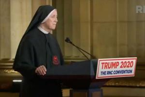 Sister Deirdre Byrne addresses the Republican National Convention on August 26, 2020. 