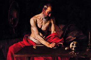 Caravaggio, “Saint Jerome Writing,” c. 1607