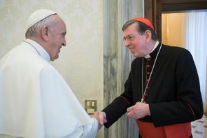 Pope Francis with Cardinal Kurt Koch, president of the Pontifical Council for Promoting Christian Unity, in Vatican City on December 14, 2017.