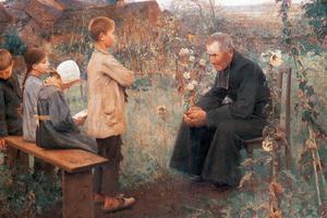 Jules-Alexis Muenier [1863-1942], “The Catechism Lesson”