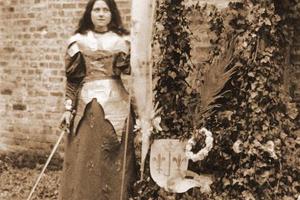 St. Thérèse dressed as St. Joan of Arc in 1895.