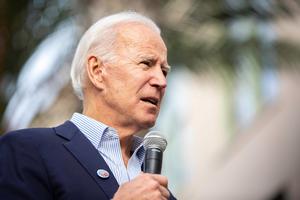 Democratic presidential nominee Joe Biden speaks during an event on Thursday, November 14 at Los Angeles Trade–Technical College, in Los Angeles, Calif.