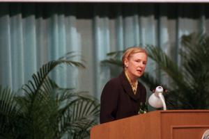 Professor Mary Ann Glendon addresses the third meeting of the Fourth U.N. World Conference on Women in Beijing, Sept. 5, 1995.