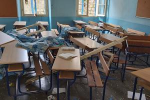 Damage was extensive to the Immaculate Conception School in Beirut, run by the Daughters of Charity, in the aftermath of the Aug. 4 double blast at the Beirut port.