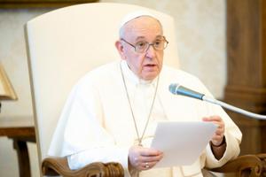 Pope Francis speaks during his weekly General Audience.