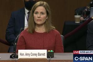 Judge Amy Coney Barrett before the Senate Judiciary Committee on October 13, 2020.