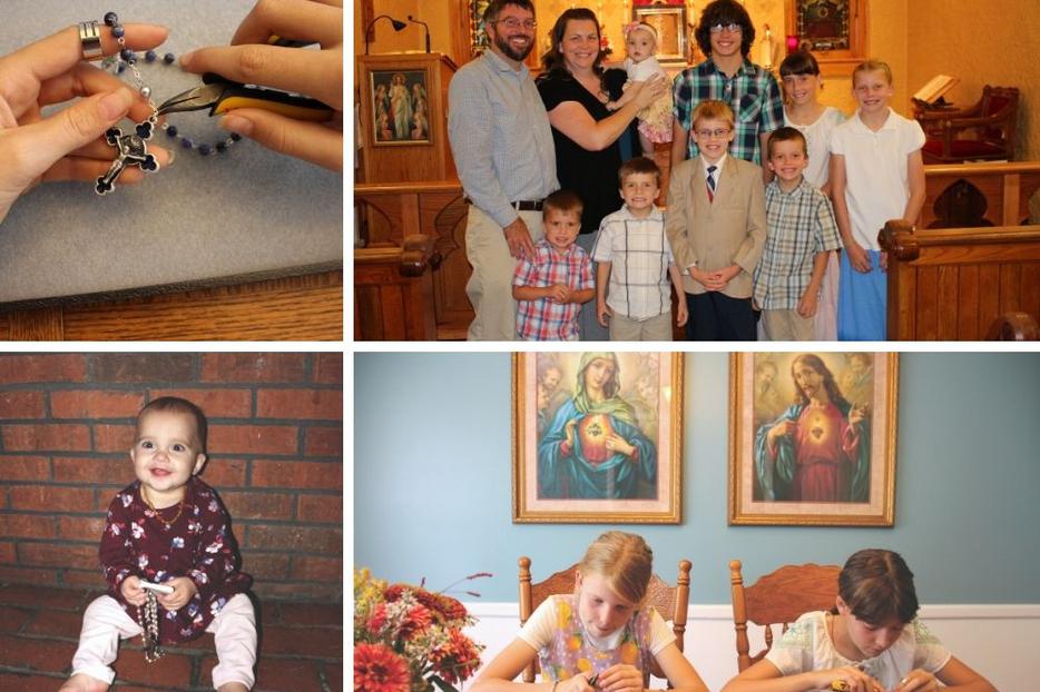 For the Doucette family, rosary-making is a family activity.