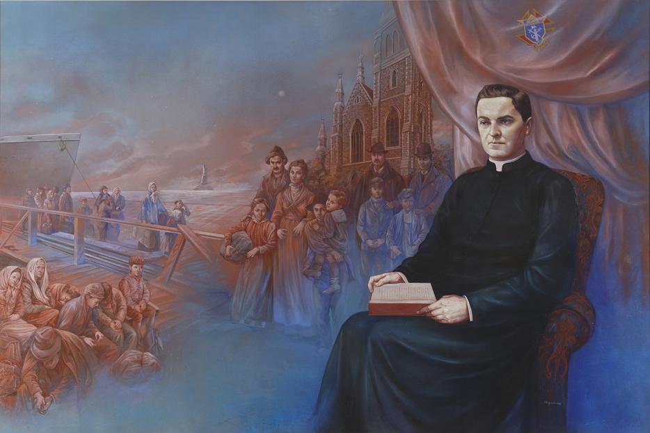 "Founding Vision" by Antonella Cappuccio. A portrait of Father Michael J. McGivney.