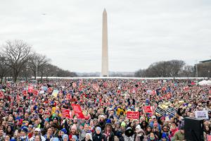 A crowd gathers for the 47th Annual March for Life on Jan. 24, 2020, at the National Mall in Washington, D.C.