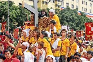 Catholics celebrate the Feast of The Black Nazarene on January 9, 2010 in Manila Philippines.