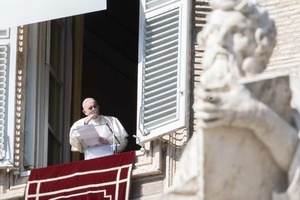 Pope Francis gives the Angelus address Nov. 1.