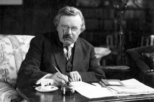 G.K. Chesterton at work