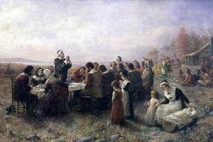 Jennie Augusta Brownscombe, “The First Thanksgiving at Plymouth,” 1914