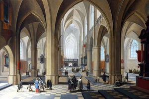 Pieter Neeffs and Frans Francken the Younger, “The Interior of a Gothic Cathedral,” early 17th century
