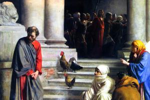 Carl Bloch [1834-1890], “Peter’s Denial”