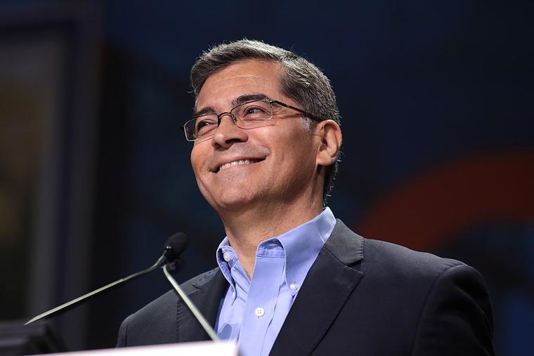 Attorney General Xavier Becerra speaking with attendees at the 2019 California Democratic Party State Convention at the George R. Moscone Convention Center in San Francisco, California.