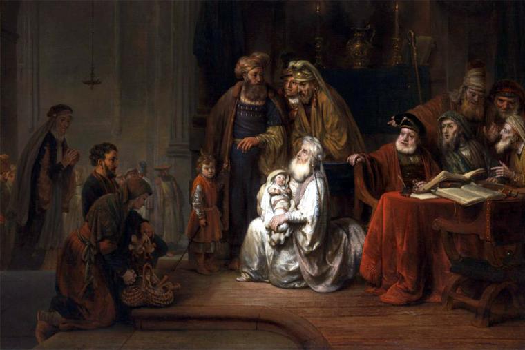 Gerbrand van den Eeckhout, “Simeon in the Temple,” 1672