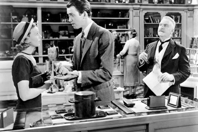 Margaret Sullavan, James Stewart and Frank Morgan star in ‘The Shop Around the Corner.’