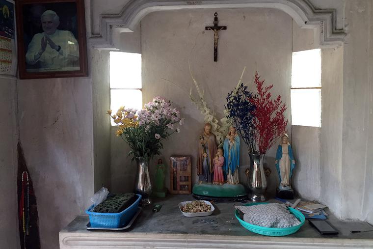 A family altar in Burma