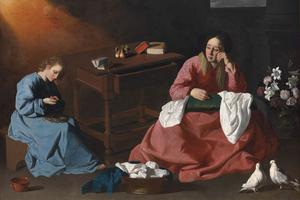 Francisco de Zurbarán, “Christ and the Virgin in the House of Nazareth,” c. 1640