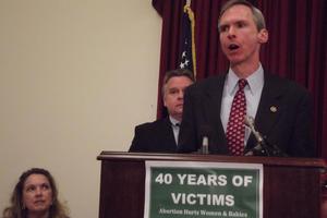 Rep. Dan Lipinski (D-Ill.) speaks at a press conference on the 40th anniversary of Roe v. Wade on Capitol Hill.