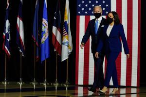President Joe Biden and Vice-President Kamala Harris on the 2020 campaign trail.