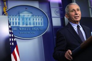 Dr. Anthony Fauci, director of the National Institute of Allergy and Infectious Diseases, speaks during a White House press briefing, conducted by White House Press Secretary Jen Psaki, at the White House Jan. 21.