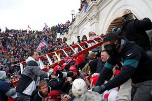 A mob storms the U.S. Capitol on Jan. 6.