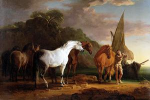 Sawrey Gilpin, “Gulliver Taking His Final Leave of the Land of the Houyhnhnms,” 1769
