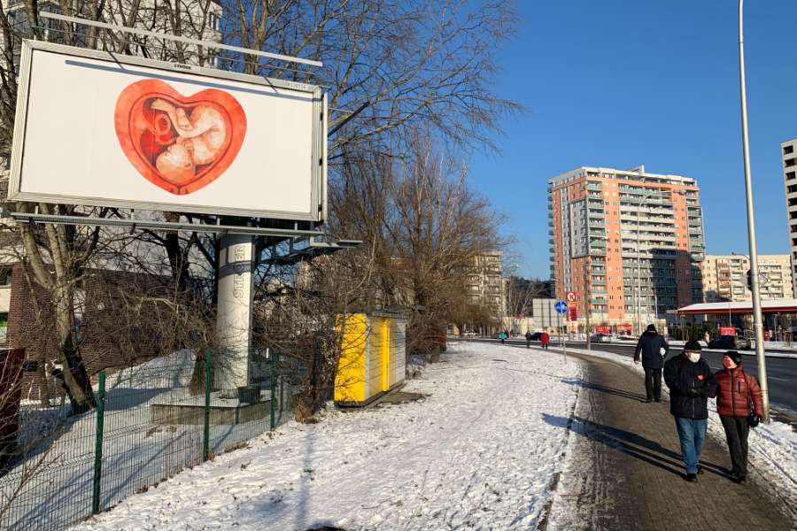 A pro-life billboard in Poland.